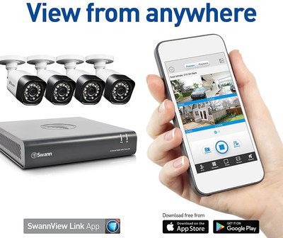 Recorder CCTV With 4 White Cameras